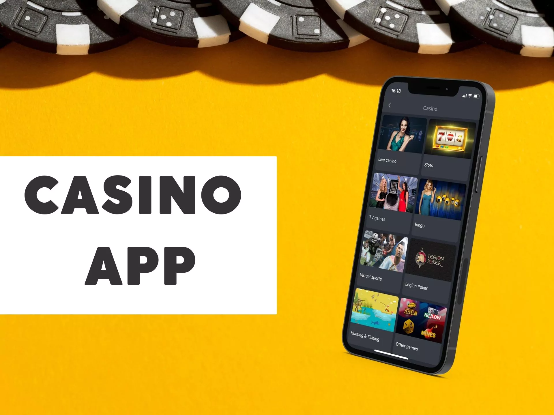 Play online casino games right in the mobile app.
