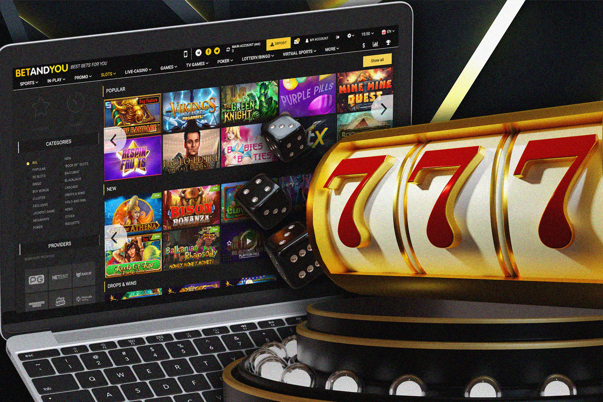 Play slots from the well-known providers at Betandyou.