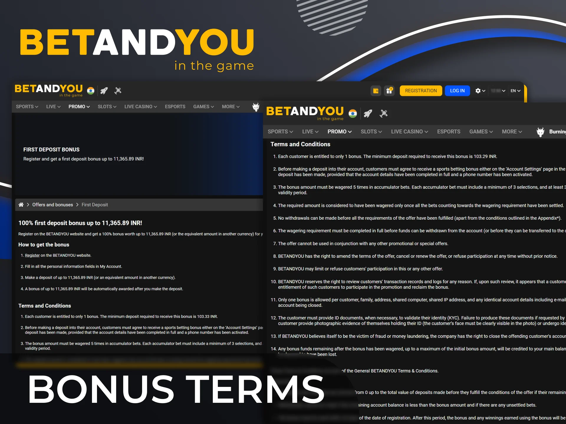 Check out the bonus terms and conditions on the official BetAndYou website.