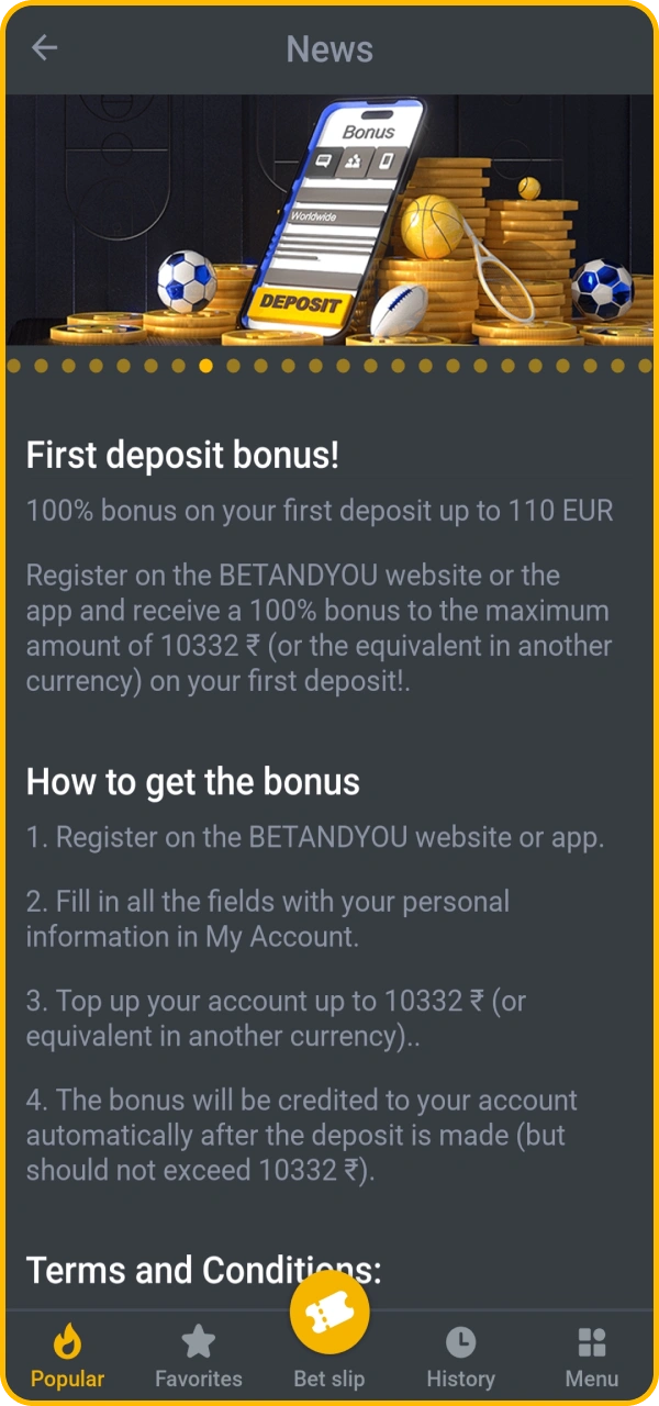 Claim your exclusive first deposit bonus for cricket betting at BetAndYou.