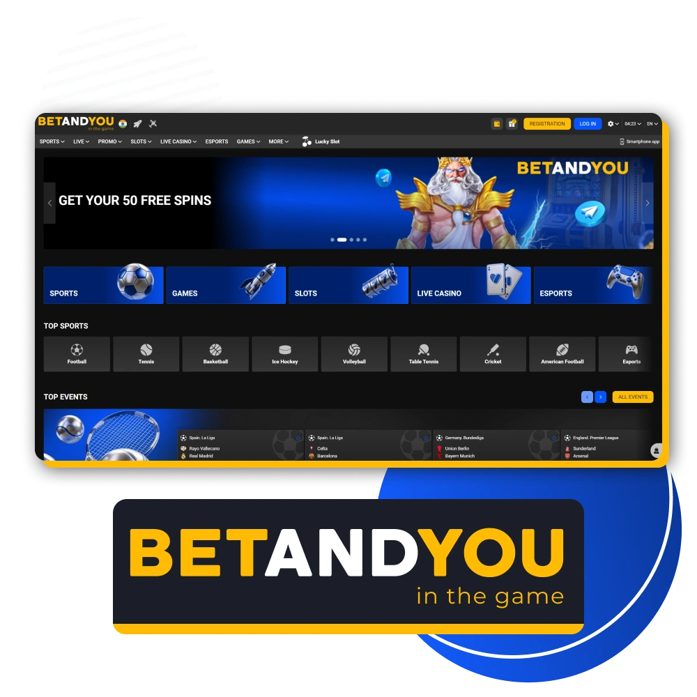 Sign up for BetAndYou and start betting.