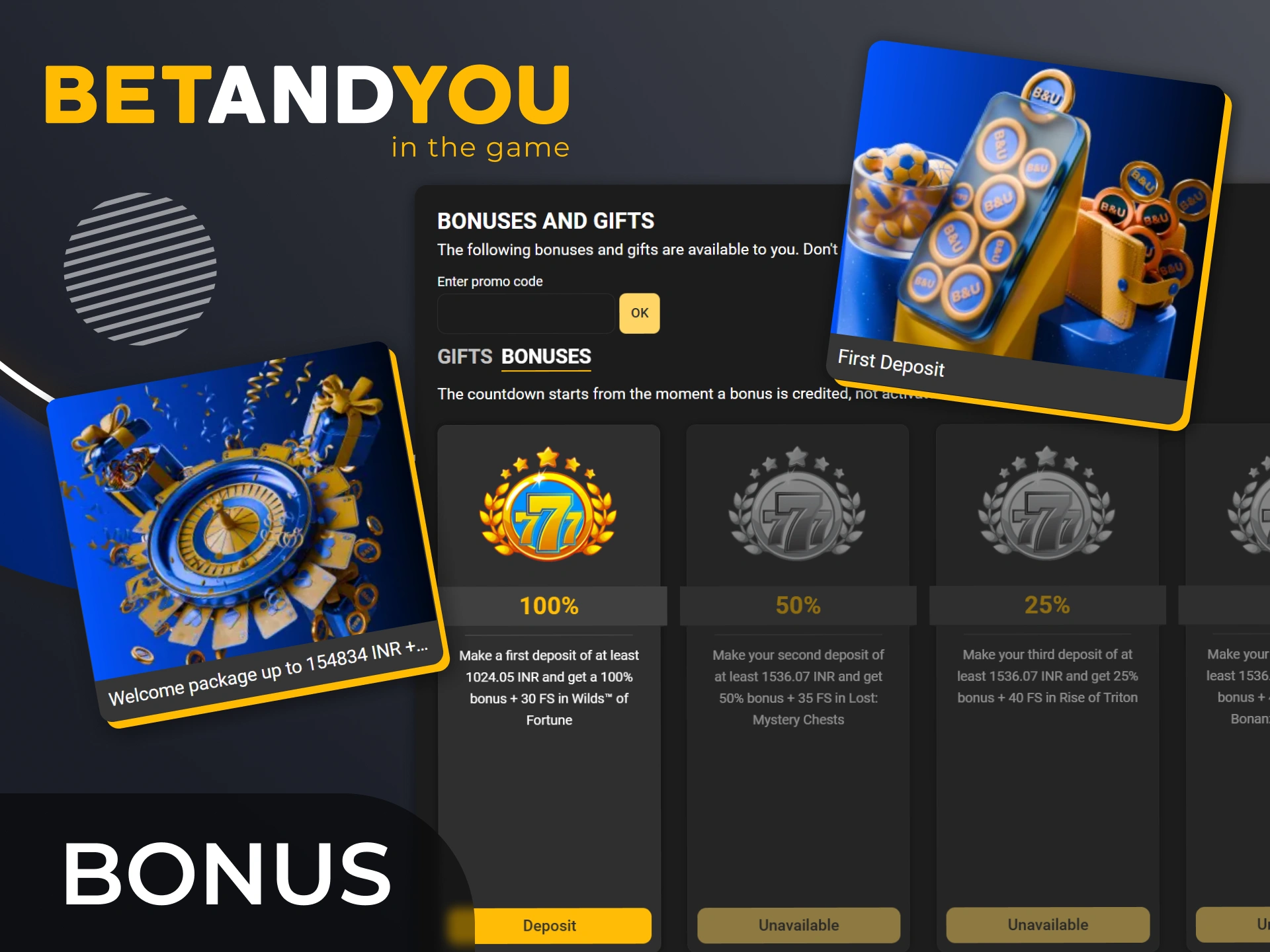 Get lucrative bonuses and earn money at BetAndYou.